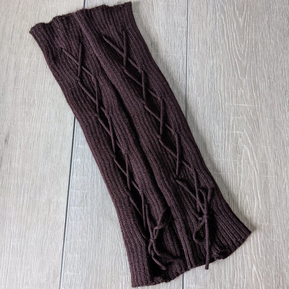 NWOT Brown Knit Arm Sleeves